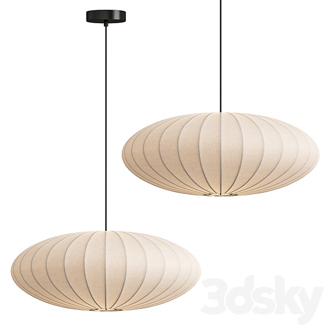 Japanese Silk Pendant Light