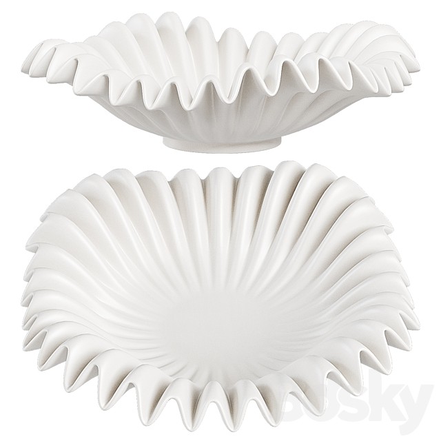 HandCrafted Ceramic Ruffle Bowl