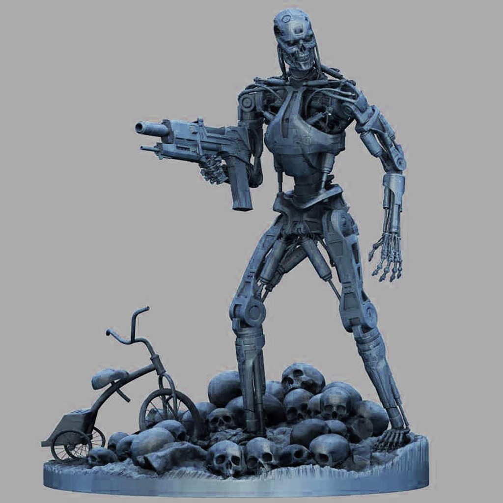 Terminator T-800 Endoskeleton Rekvizit T2 V2 3D Model