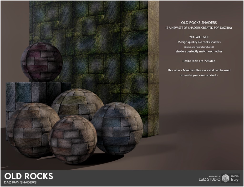 Daz Iray - Old Rocks