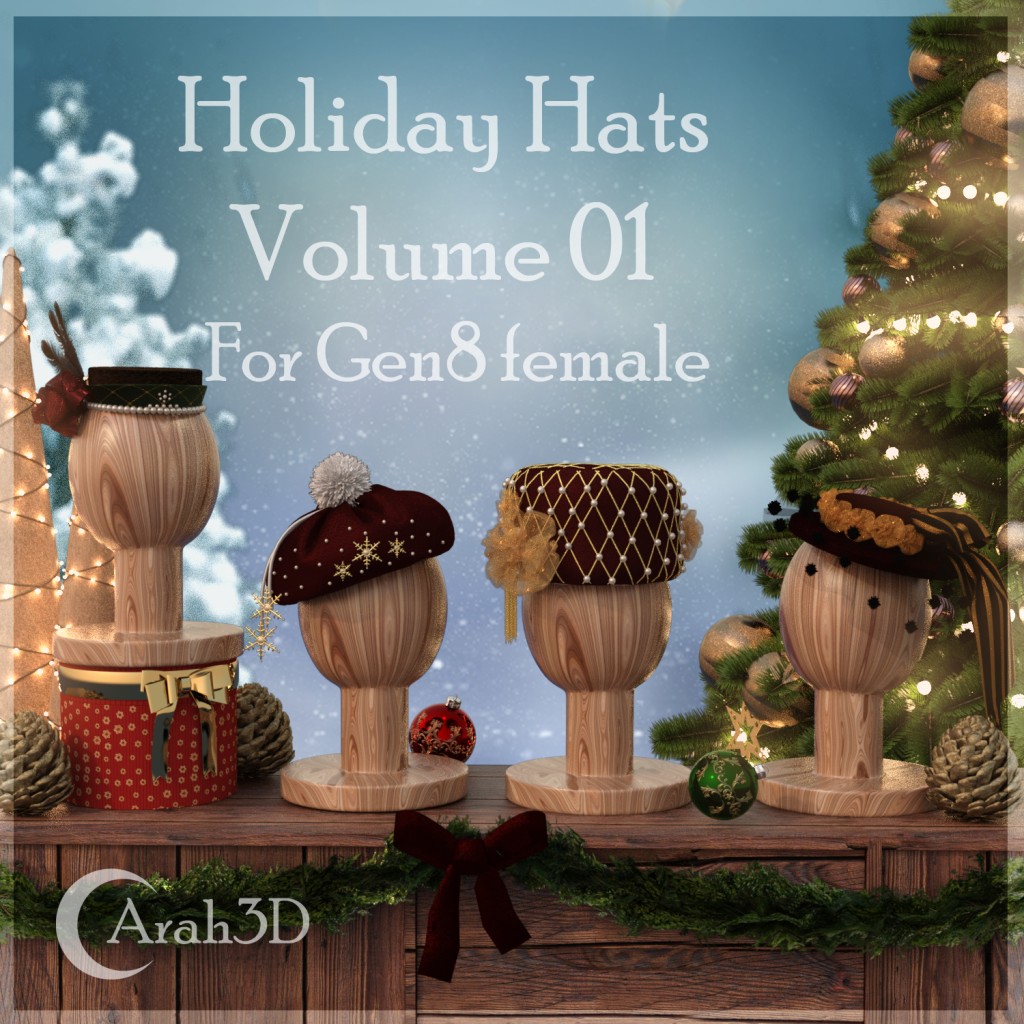 Arah3D Holiday Hats Volume 01